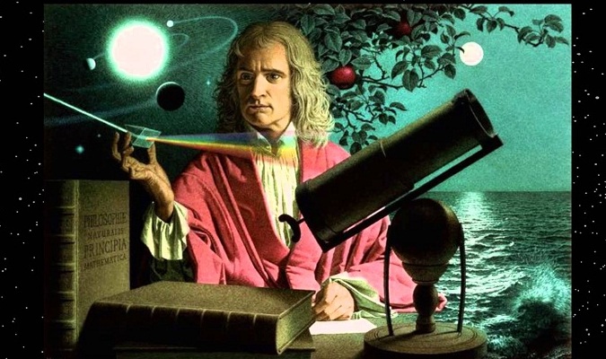 Newton: “Dùng kính viễn vọng để tìm đến tận cùng, tôi đã nhìn thấy dấu vết của Thần” (Ảnh: Youtube)
